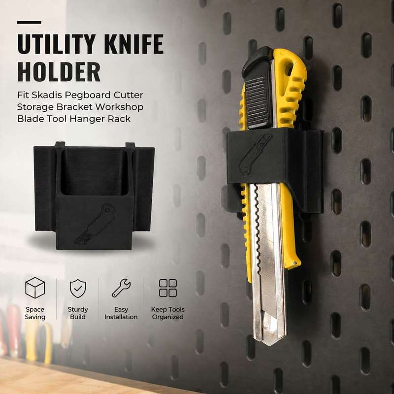 Workshop Tools Knife - Utility Knife Holder Fit Skadis Pegboard