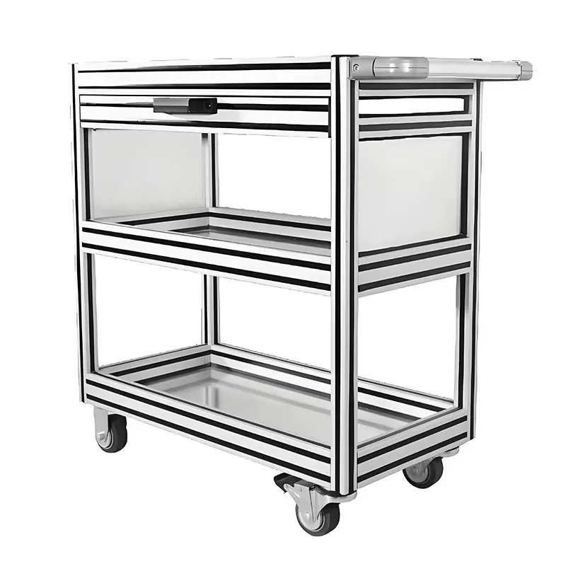 Workshop Tools Storage - Custom Aluminum Workshop Trolley Mobile Material