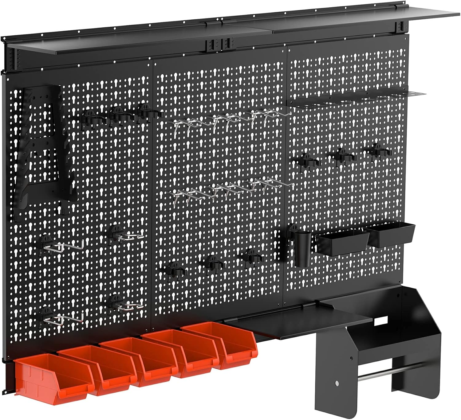 Metal Pegboard Wall Organizer  - Workshop Tools Shelf recension och pris