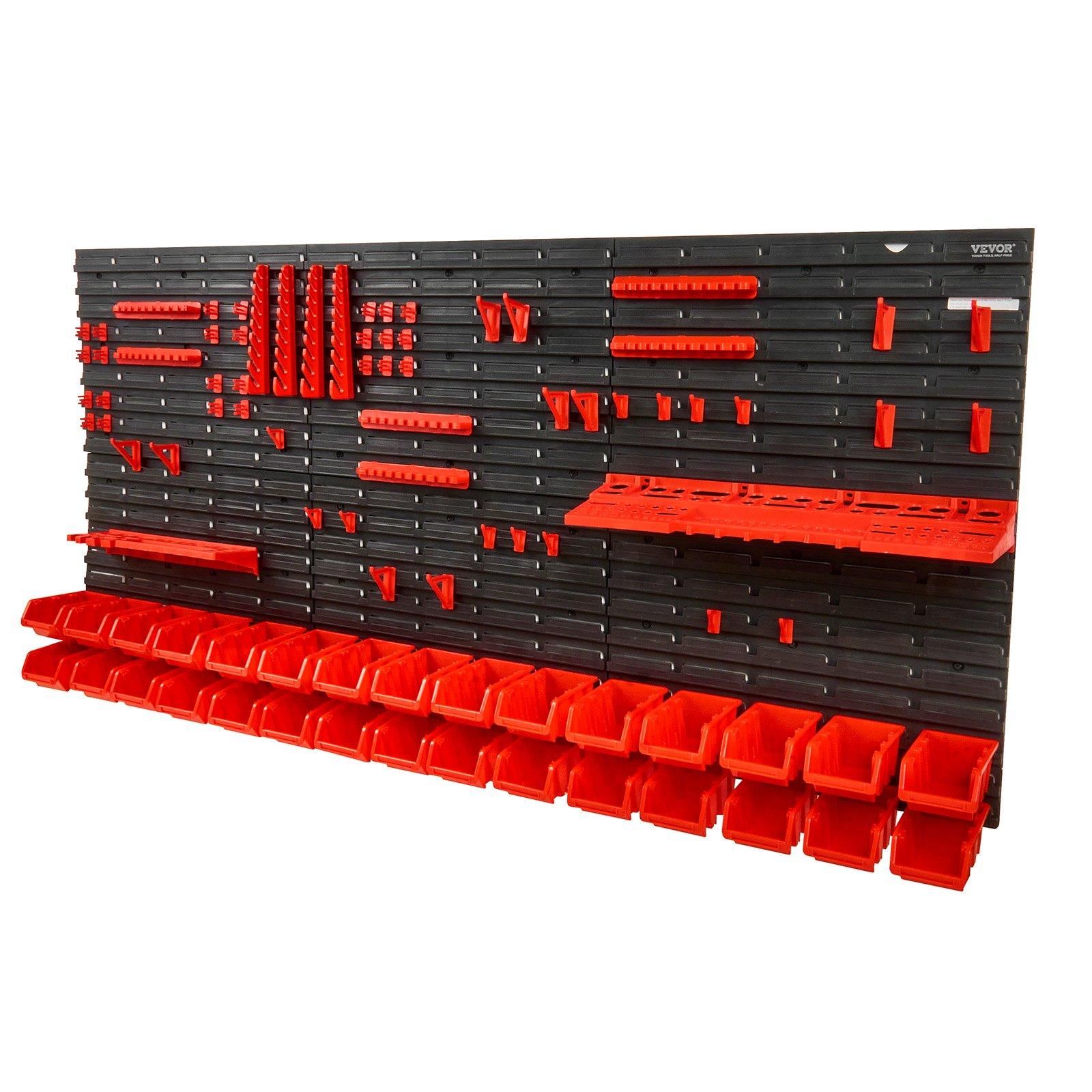 Wall Mounted 30-Bin Plastic Pa - Workshop Tools Shelf recension och pris