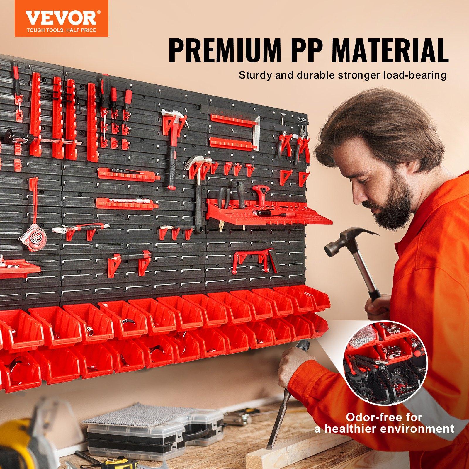 Wall Mounted 30-Bin Plastic Pa - Workshop Tools Shelf recension och pris