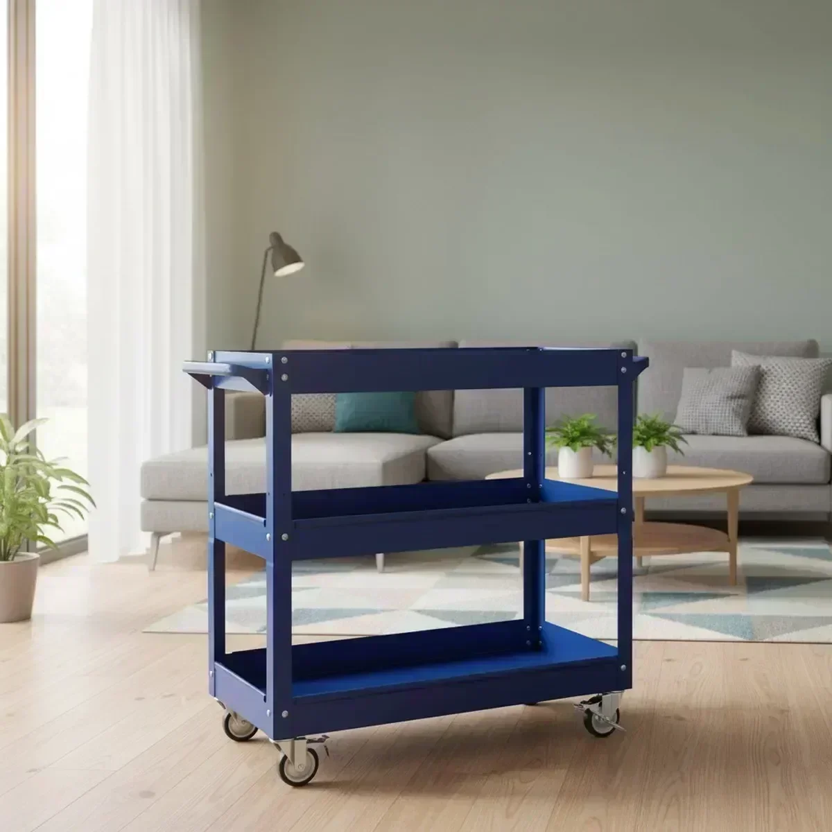3 Shelf Rolling Tool Cart Lock - Workshop Tools Shelf recension och pris