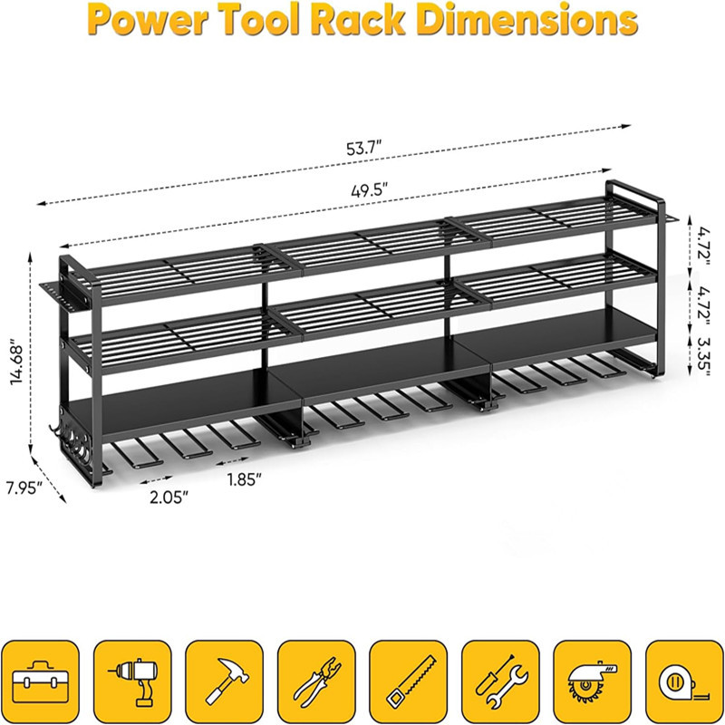Large Power Tool Organizer Wal - Workshop Tools Shelf recension och pris