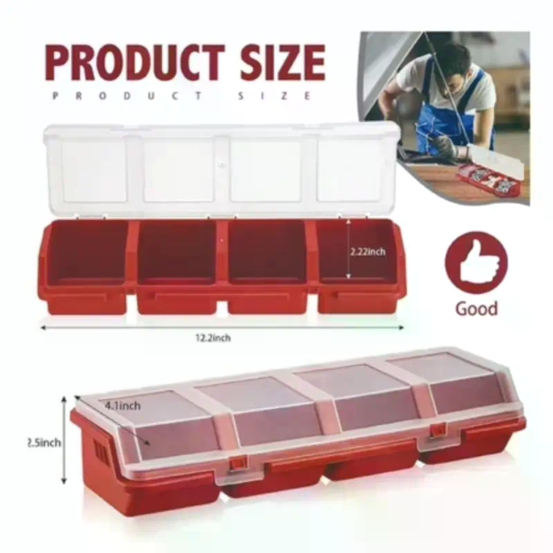 Screw Organizer Box Plastic 4  - Workshop Tools Storage recension och pris