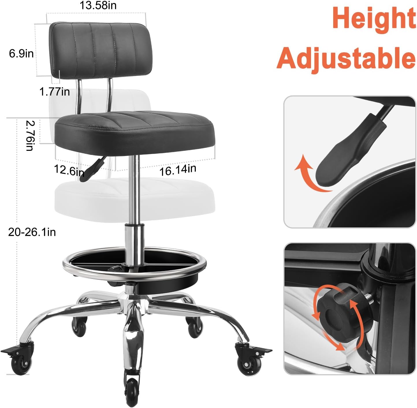 Garage Mechanic Stool With Bac - Workshop Tools Storage recension och pris