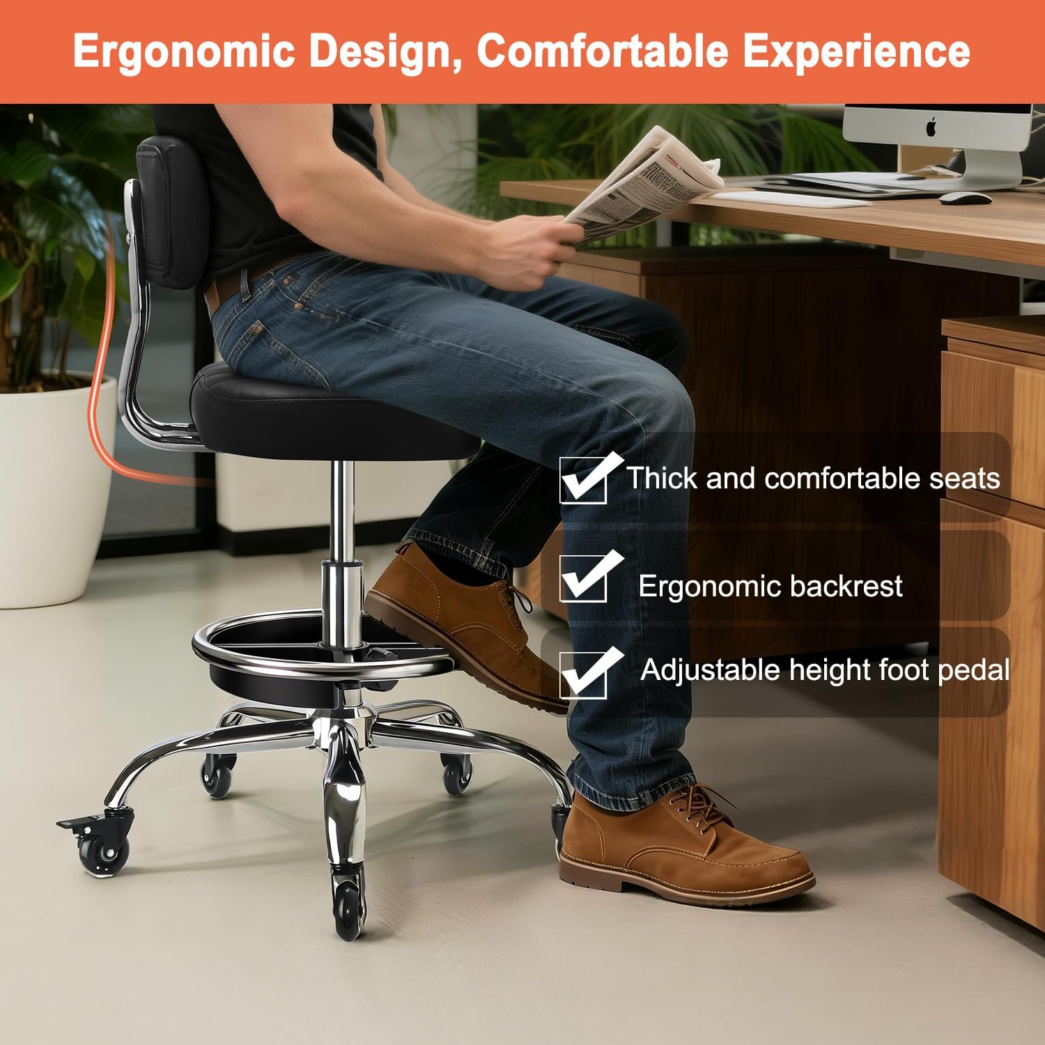 Garage Mechanic Stool With Bac - Workshop Tools Storage recension och pris