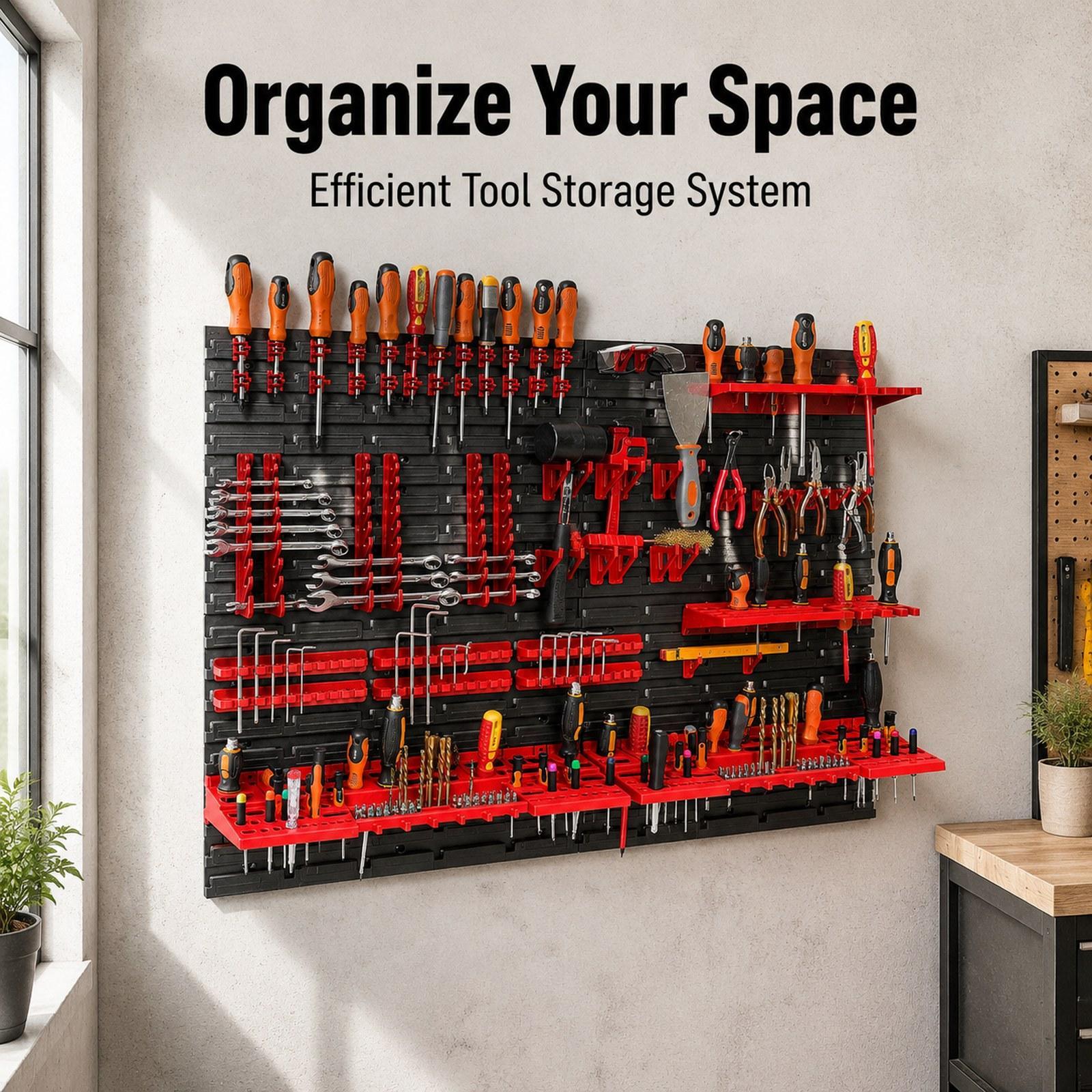 Wall Mounted Storage Bins with - Workshop Tools Toy recension och pris
